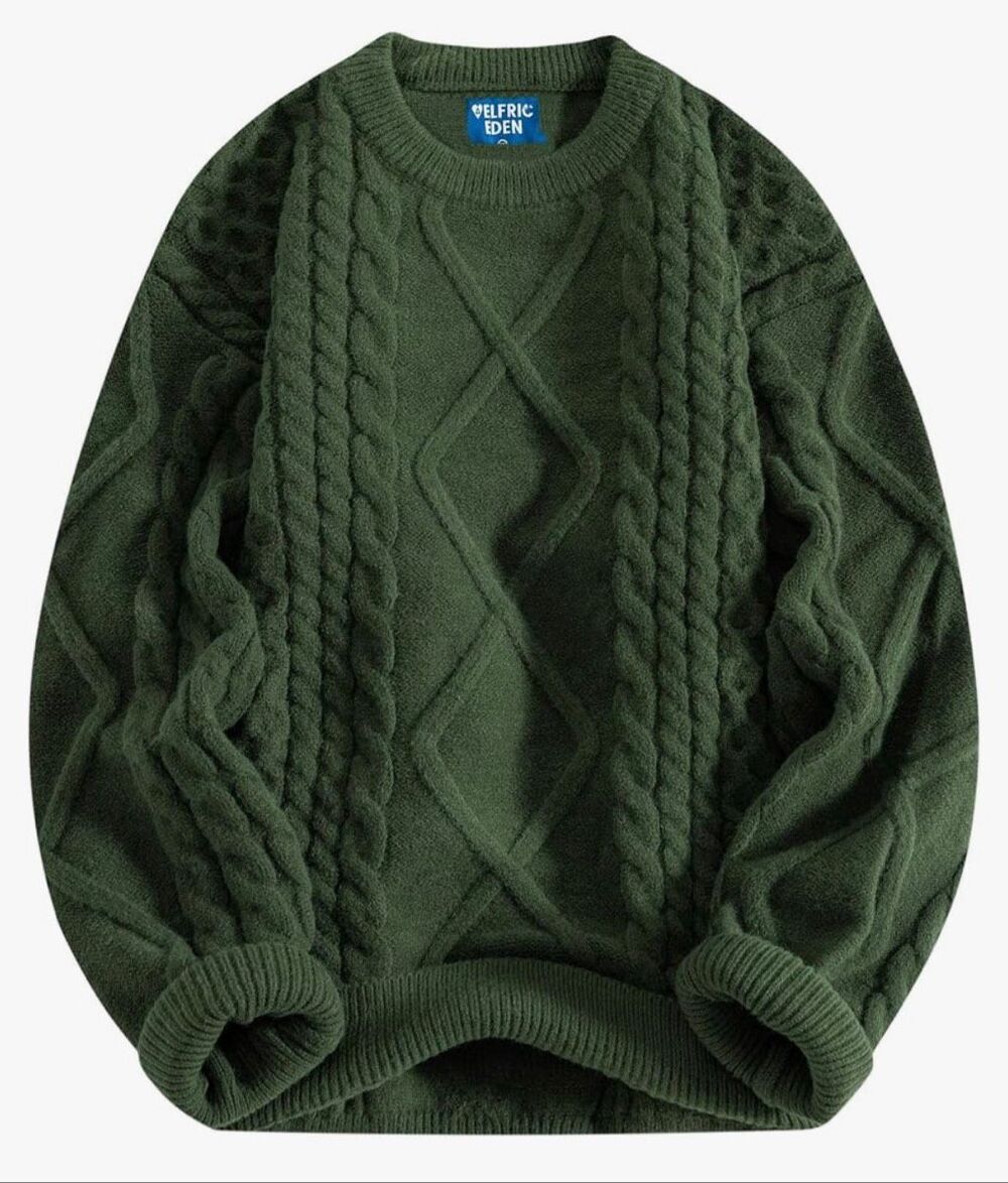 Aelfric Eden Oversized Knit Sweater Solid Vintage Pullover Sweater NWT Size M